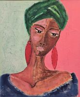femme avec foulard