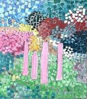 fleurs multicolores