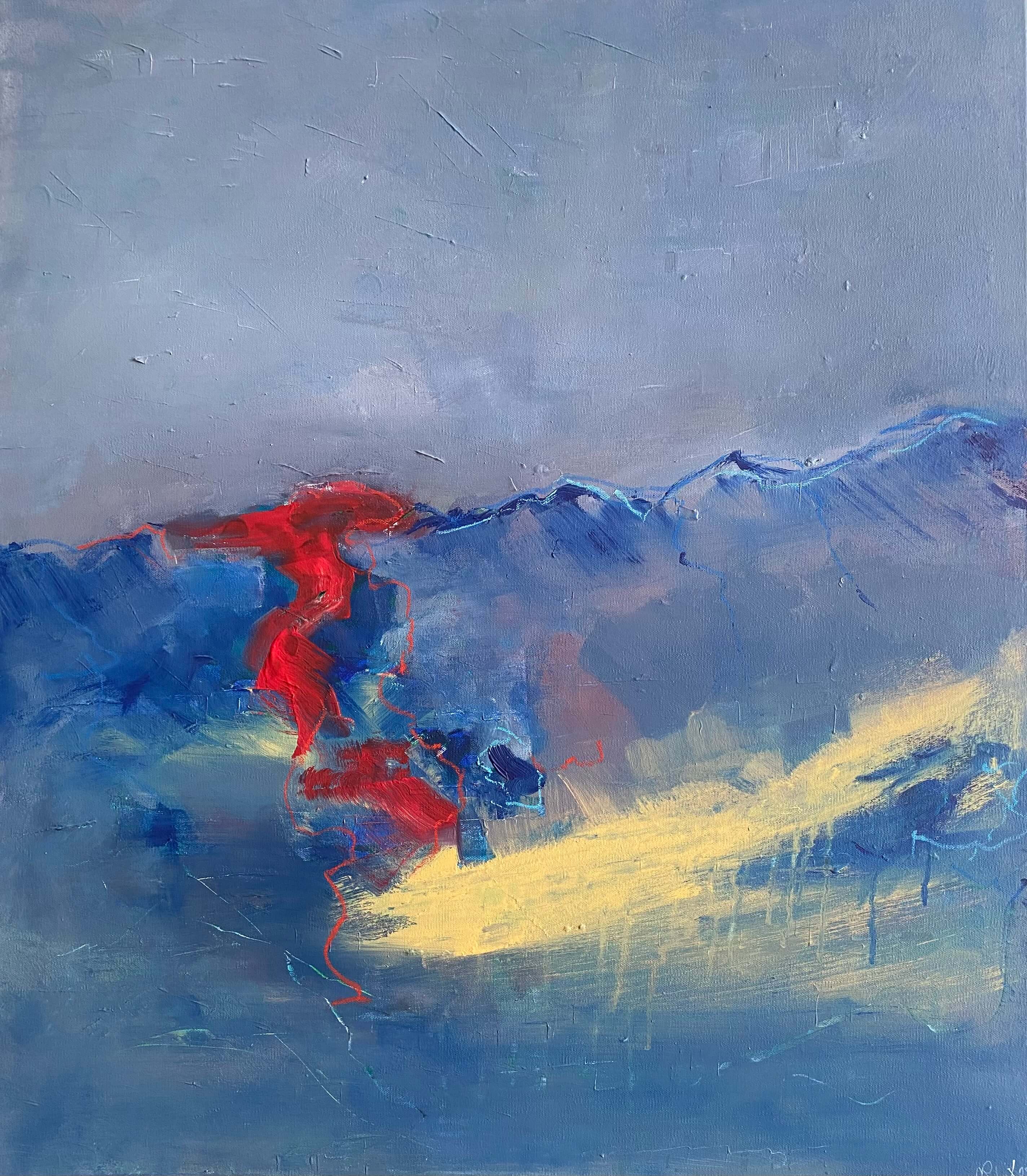 tableau paysage volcan