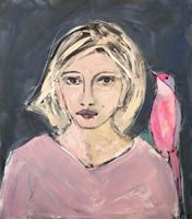 femme et oiseau