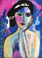 femme avec ruban