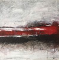 paysage abstrait rouge