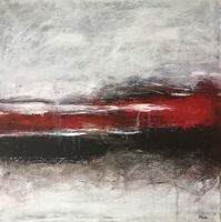 paysage abstrait rouge