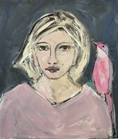 femme et oiseau