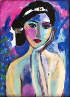 femme avec ruban